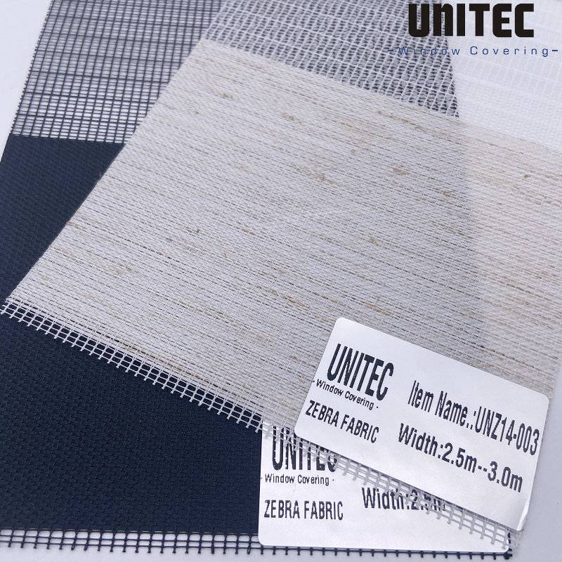 Factory Outlets India Patterned Roller Blinds Fabric -
 Polyester fabric zebra roller blind UNZ14 – UNITEC