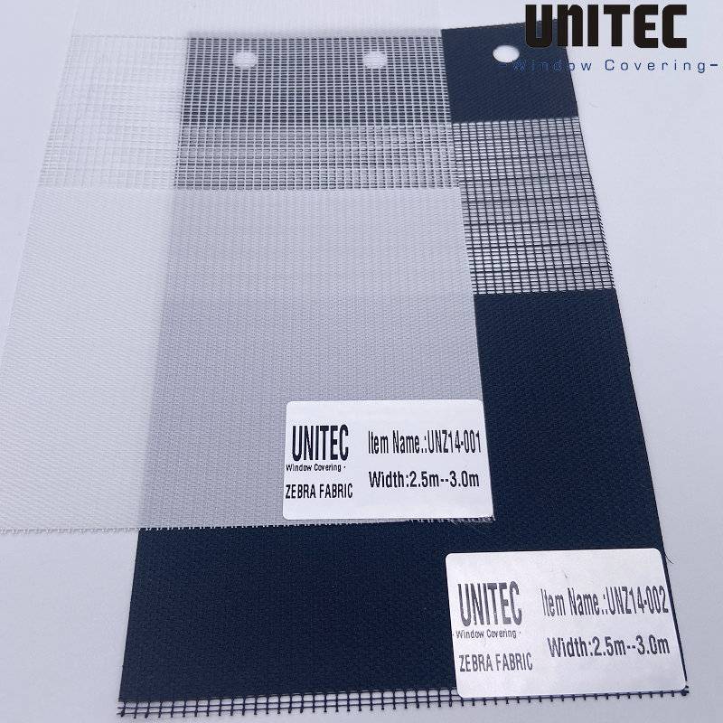 100% Original Sheer Zebra Blinds Fabric -
 Zebra roller blind UNZ1401 to protect your privacy – UNITEC