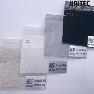 Hard material transparent zebra roller blinds UNZ14-006
