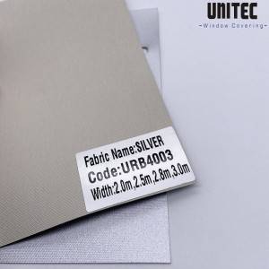 Gray polyester fiber blackout roller blind URB4003