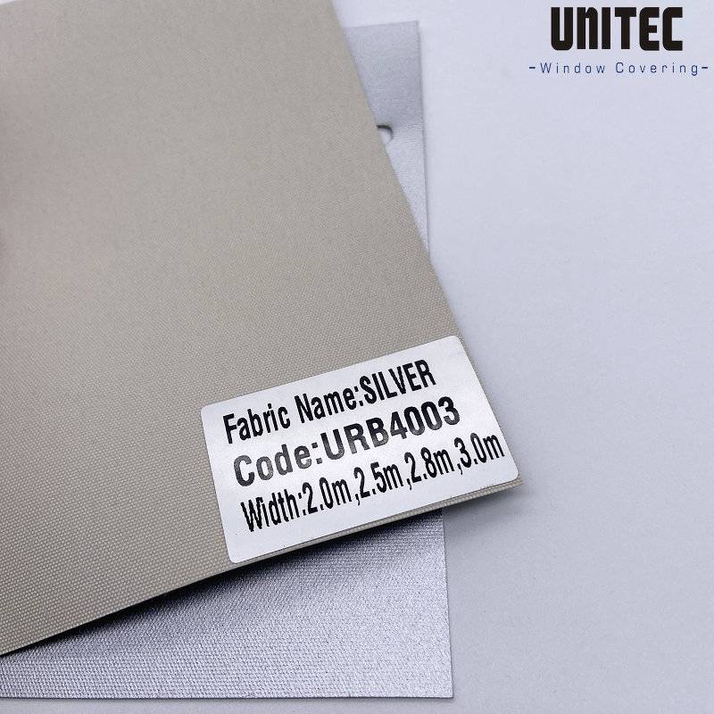 100% Original Cheap Plain Roller Blinds Fabric -
 Gray polyester fiber blackout roller blind URB4003 – UNITEC