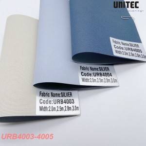 Gray polyester fiber blackout roller blind URB4003