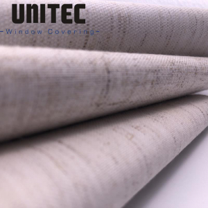 Linen and Cotton with Blackout coated Light-Filtering Roller Blinds Fabric URB3300 Series