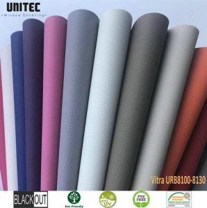 100% Polyester with Acrylic Coating Blackout Roller Blinds Fabric URB8130