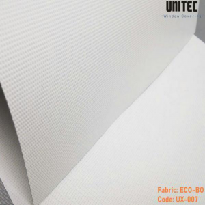 Οικολογικό Blackout White Roller Blinds Fabric UX 007