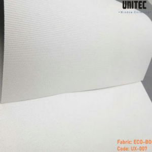 Eco-friendly Blackout White Roller Blinds Fabric UX 007
