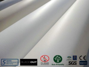 Fire-retardant Fiberglass PVC Blackout Roller Blinds Fabric URB3500