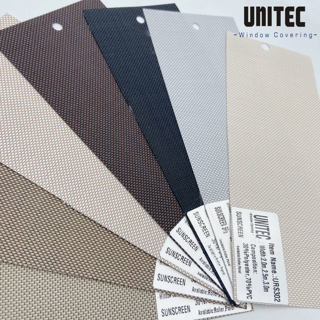 100% Original Sunscreen Fabric Translucent Louvolite -
 URS30 series open factor 5% sunscreen roller blind – UNITEC