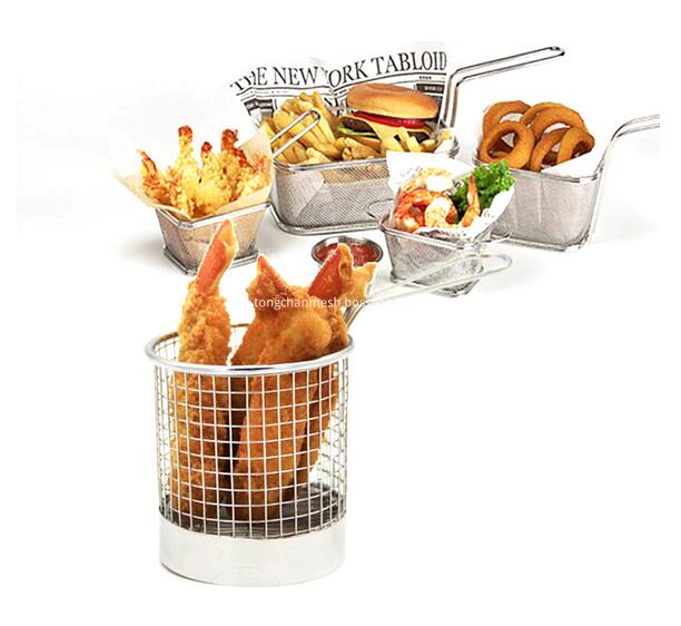 SUS Stainless Steel Welded Wire Mesh Cooking Basket