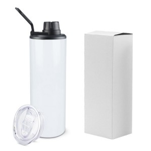 2 lids stainless steel vacuum insulated blank sublimation 20 oz tumblers
