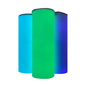 20oz Blue Green Purple Red Glow In The Dark Sublimation Tumblers