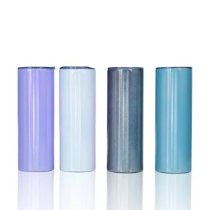 20oz Stainless Steel Double Wall Ombre Shimmer Sublimation Tumbler Glitter
