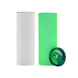 Sublimation 20 oz stainless steel double wall cups Sublimation Glow in the dark tumbler
