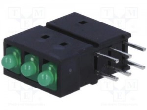 KingbrightL-4060XHA/3GD  1.8mm TRI-LEVEL LED INDICATOR  STATE LAMP Green  Datasheet stock
