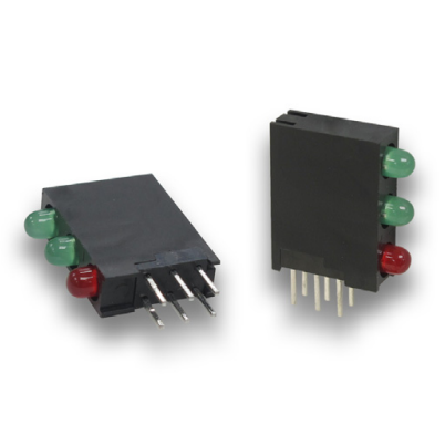 Kingbright L-7104SA/2G1ID T-1 (3 مم) مؤشر لوحة دوائر كهربائية ثلاثية المستوى أحمر/أخضر