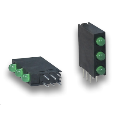 Kingbright L-7104SA/3GD T-1 (3 mm) Indicador de placa de circuito de tres niveles Verde Hoja de datos stock