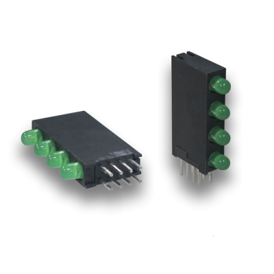 Kingbright L-7104SB/4GD T-1 (3mm) Quad-Level Circuit Board Indicator Green Datasheet stock
