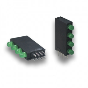 Kingbright L-7104SB/4ID T-1 (3mm) Quad-Level Circuit Board Indicator Red Datasheet stock