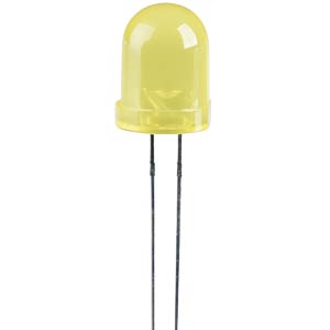 Ficha técnica de lámpara LED redonda Kingbright L-793YD de 8 mm amarilla