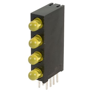 Kingbright L-914CK/4YDT 2 x 3mm Quad-Level Circuit Board Indicator Yellow Datasheet stock