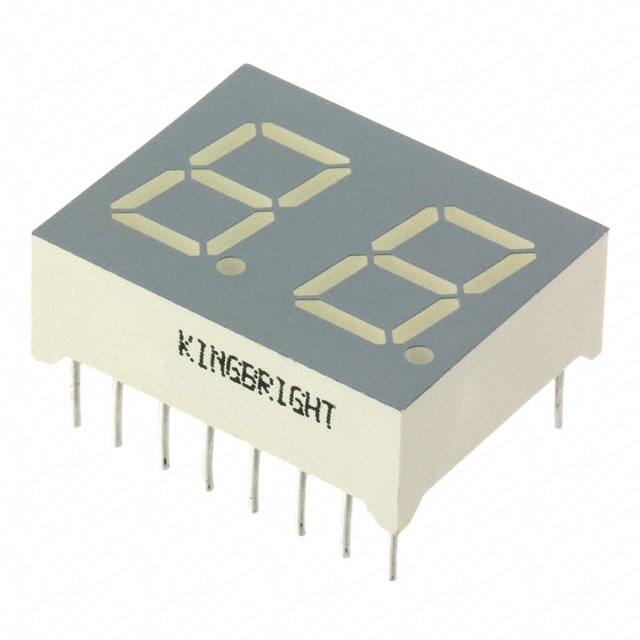 Kingbright DA04-11GWA-F01 10mm (0.4INCH) Dual Digit Numeric Display Green Datasheet Stock
