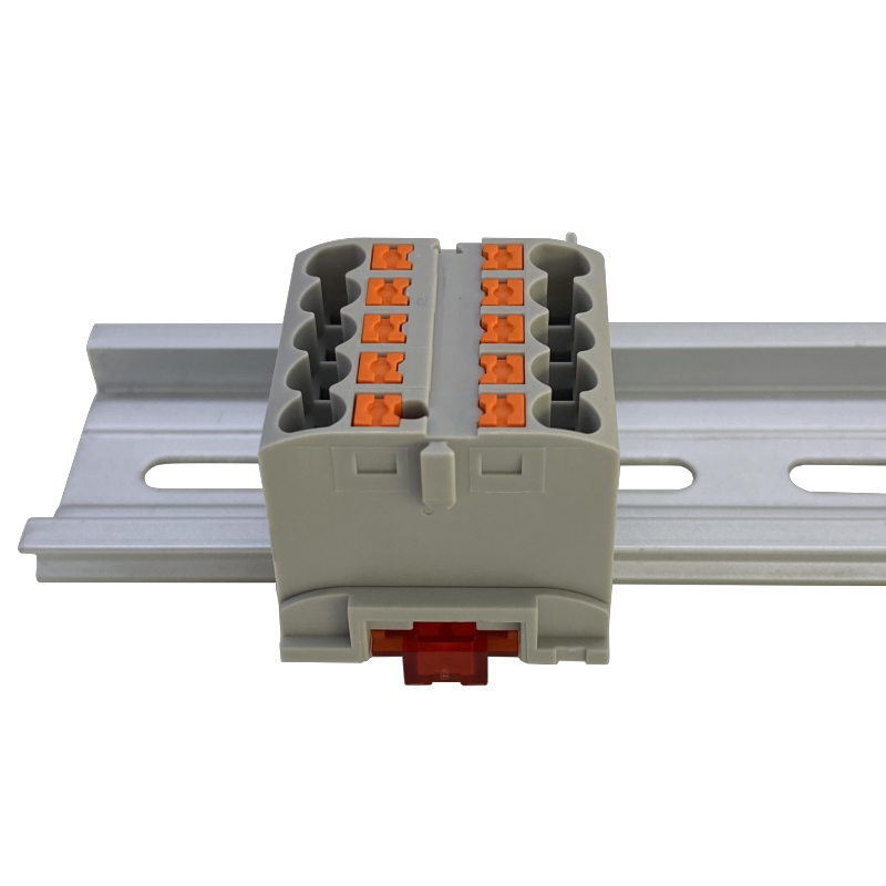 JUT15-10X2.5-P（Spring Loaded Screwlessfast Terminal Connector Push In Din Rail Mounted Terminal Blocks）