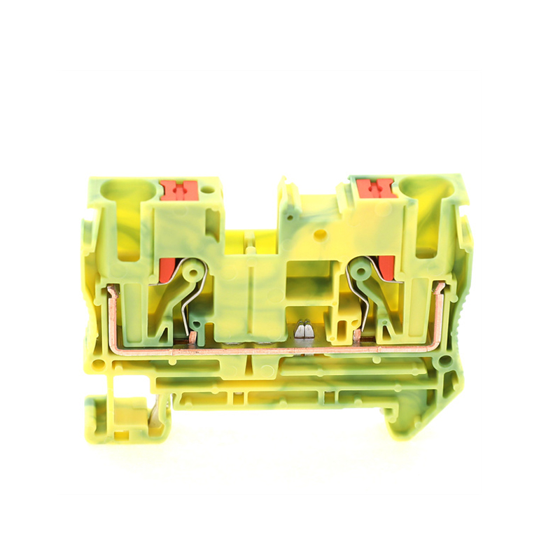 UPT 6-PE Euro Style Spring Loaded Finger Safe Heat Resistant Ground Type Termina Block 2