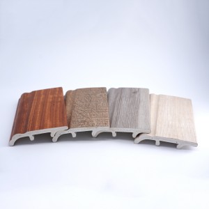 Customized loj hluav taws kub resistant skirting board WPC flooring accessories, Tshiab tiam pob zeb skirting board