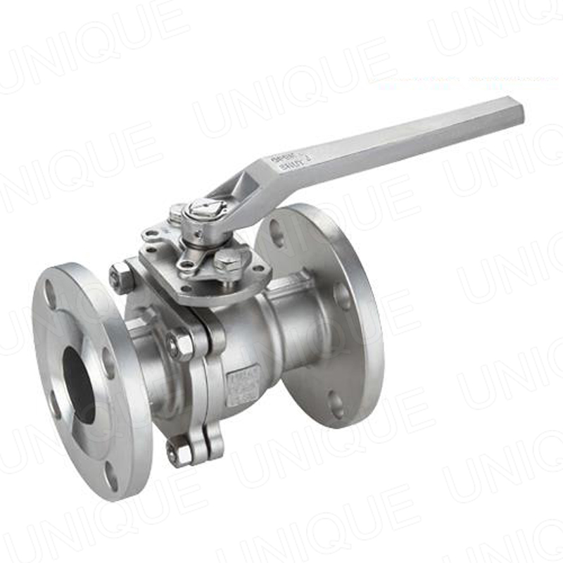 China High Quality Lockable Ball Valve Manufacturers –  2-Piece Flanged 150 lb Stainless Steel Ball Valves with PTFE Seals & Seats – UNIQUE