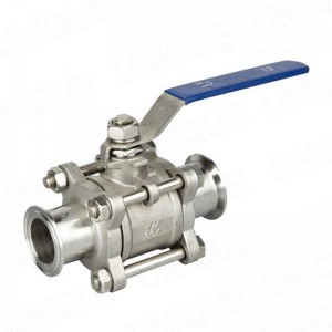 3PCS Stainless Steel Clamp End Ball Valve