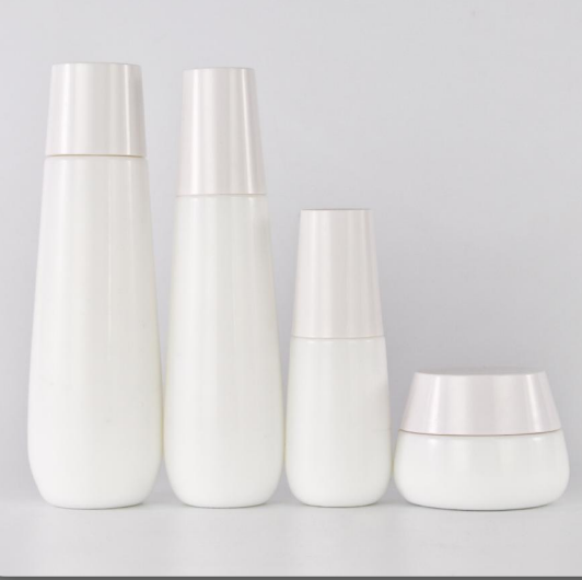 Hot-selling Cosmetic Glass Supplier - Opal White Glass Bottle And Cream Jar With Trapezium Lid – Uzone