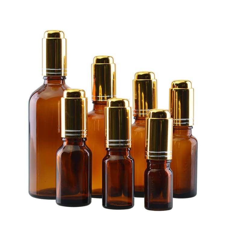 Essential oil glass bottles