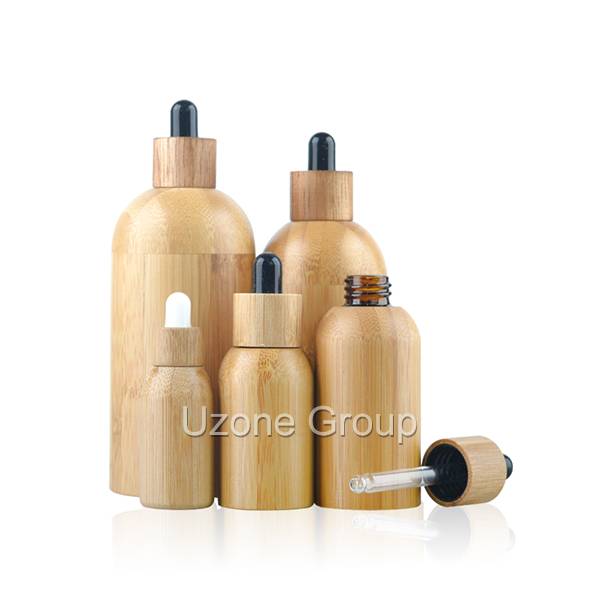 Factory Cheap Hot Bottle With Dropper Cap - Essential oil bottle with bamboo cover and dropper  – Uzone