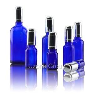 Cobalt Blue Glass Essential Oil Bottle With Aluminum Dropper