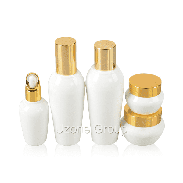 Factory wholesale Gold Stamp Sticker - Opal White Glass Bottle And Cream Jar – Uzone