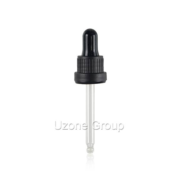 Factory Supply Test Tube With Aluminum Screw Cap - Black rubber teat dropper with temper evidence – Uzone