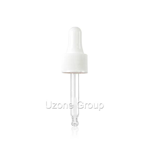Fixed Competitive Price 4oz Amber Glass Jars - 18mm white plastic dropper with threaded collar – Uzone