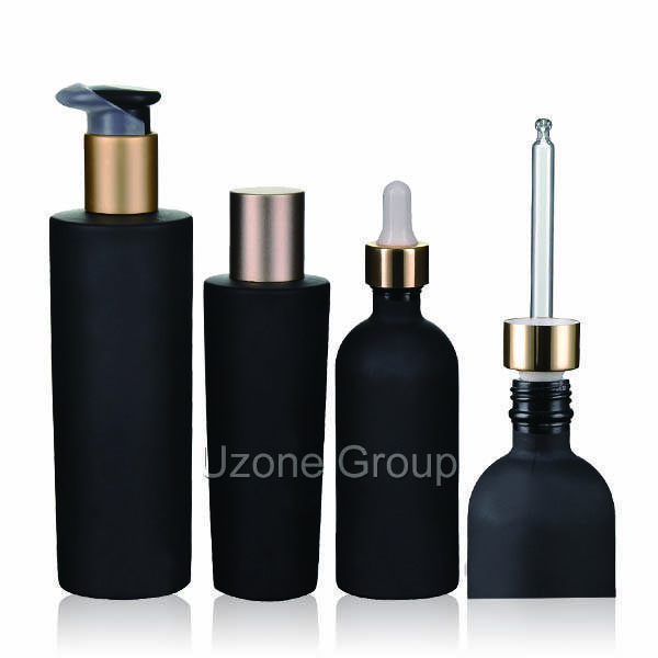 Big discounting Cosmetic Cream Glass Jars - Dark Violet Glass Bottle With Pump/Dropper/Cap – Uzone