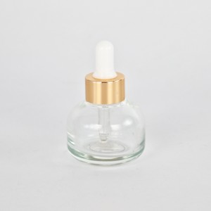 Stylish clear glass dropper bottles thick bottom glass essential oil and serum bottles