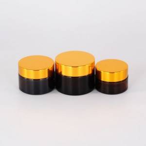 2020 China New Design Unique Cosmetic Jars - 30,100,120gram standard amber glass jar for cream – Uzone