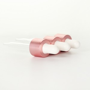 20mm Rose Gold Glass Cosmetic Droppers for 1oz Bottles