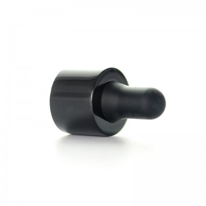 Black Aluminized Neck 20mm Dropper with Ball Tip for Dispensing Serum