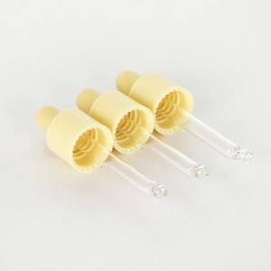 18/415 Yellow PP Plastic Dropper with Yellow Rubber Teat And Bent Ball Tip