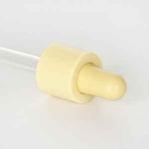 18/415 Yellow PP Plastic Dropper with Yellow Rubber Teat And Bent Ball Tip