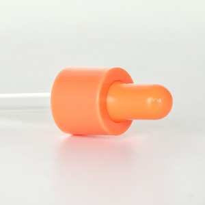 18/415 Orange PP Plastic Dropper with Orange Rubber Teat And Straight Ball Tip