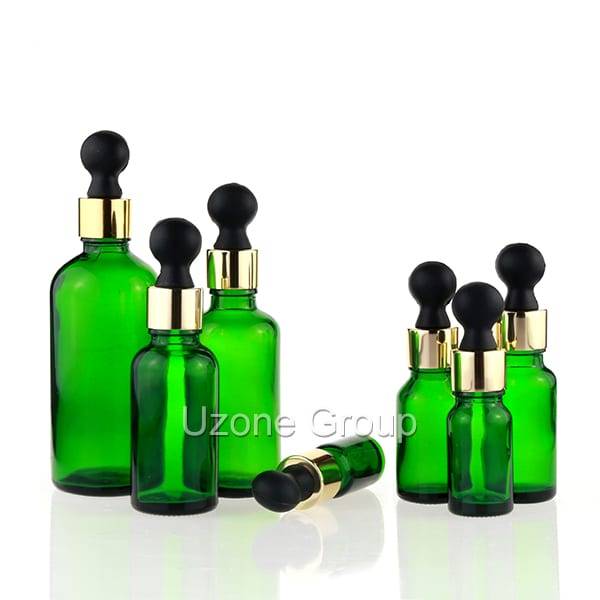 Factory supplied Perfume Diffuser Glass Bottle - Green Glass Essential Oil Bottle  – Uzone