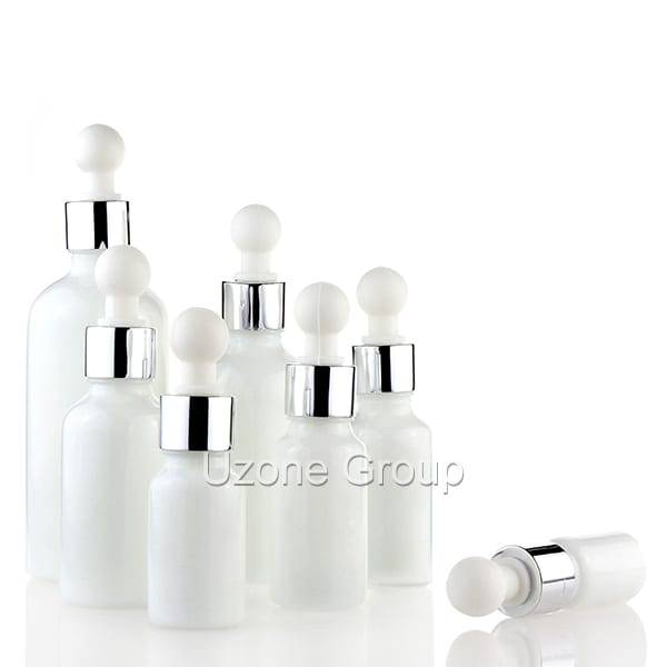 20 Ml Roller Bottles - Opal White Glass Essential Oil Bottle With Bulb Top Dropper – Uzone