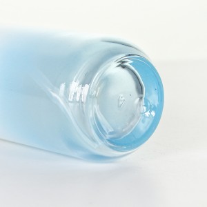 40ml 60ml 100ml 120ml Gradient Blue/White Cylinder Shape Painting Glass Bottle and 50g 20g Jars with Silver Color Tops