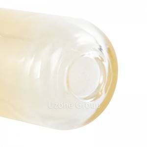Elegant glass cream jar and serum bottles with domed bottom