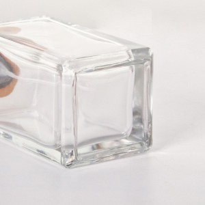 Square shape 30ml 50ml 100ml transparent glass bottle for Perfume Bottle